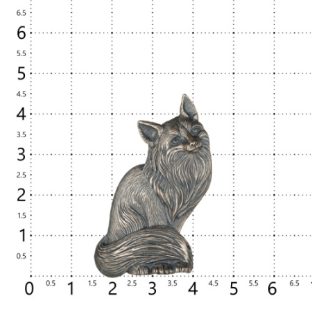 Брошь из серебра «Лисонька - Лиса»