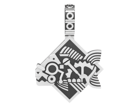 Серебряный кулон UNISEX «Рыбы» с чернением