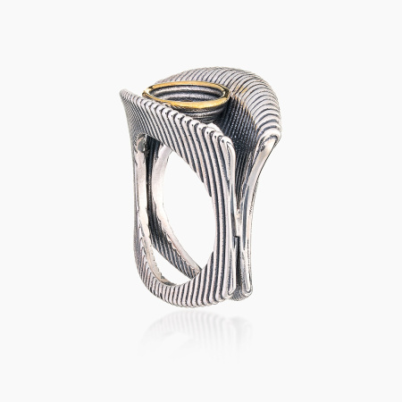 Кольцо из серебра с камнем цитрин