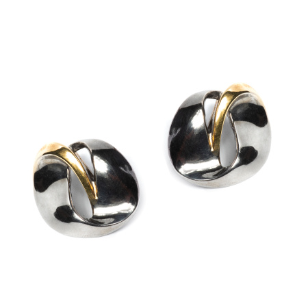 Серебряные серьги с позолотой