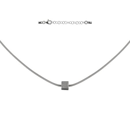 Колье из серебра с цирконием