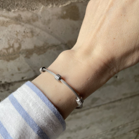 Браслет из серебра с фианитами