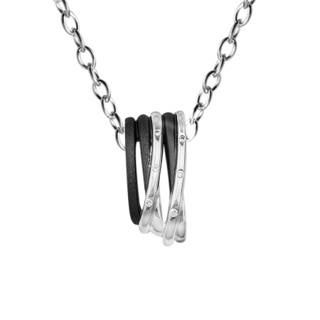 Подвеска из серебра с белыми топазами