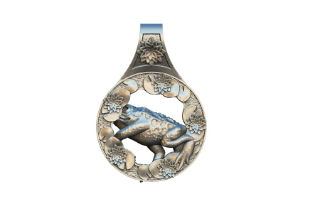 Серебряная подвеска малая «Жаба»