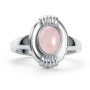 Серебряное кольцо с розовым кварцем
