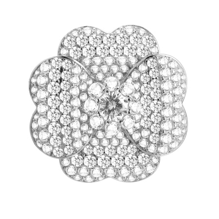 Брошь-подвеска из серебра «Фиалка»