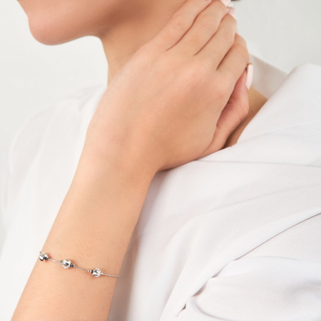 Браслет из серебра «Шарики»