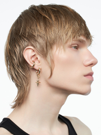 Моносерьга RUSHEV «Rose of sin» с позолотой