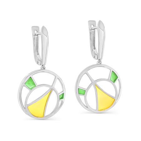 Серьги из серебра с эмалью «Не Малевич»