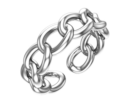 Серебряное кольцо «Цепь»