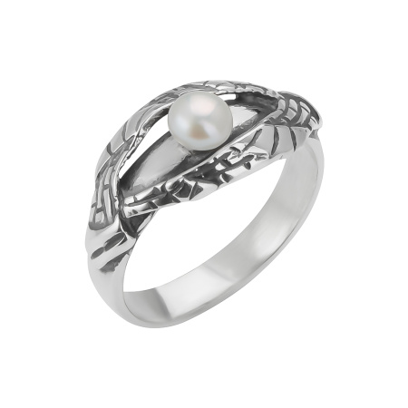 Кольцо из серебра с жемчугом