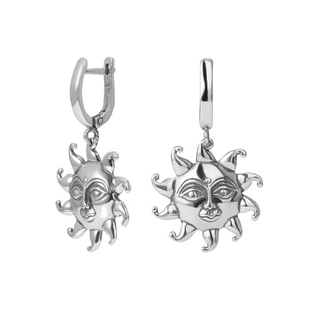 Серьги из серебра «Солнышко»