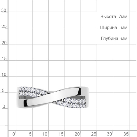 Серебряное кольцо с фианитами