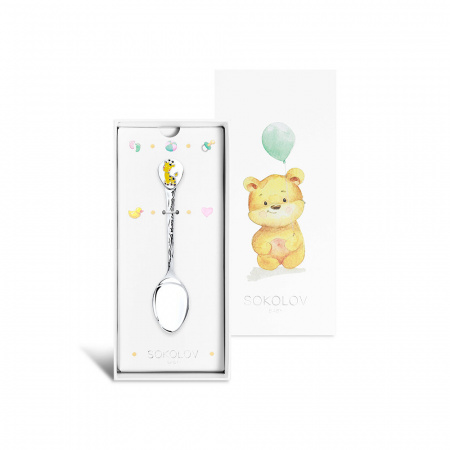 Ложка «Жираф» детская из серебра