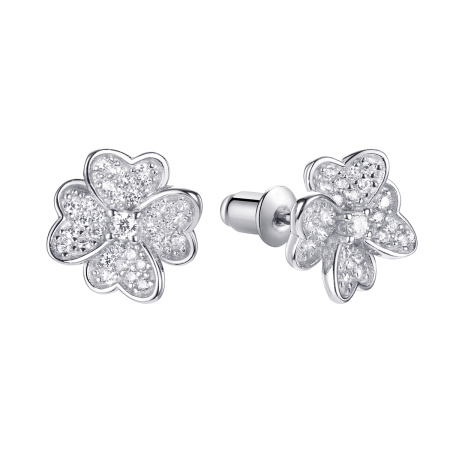 Серебряные серьги «Фиалка»