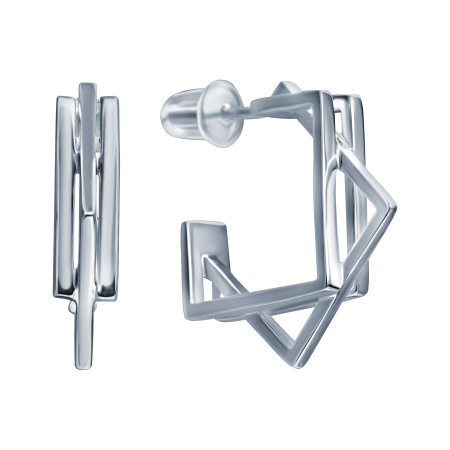 Серебряные серьги «Геометрия»