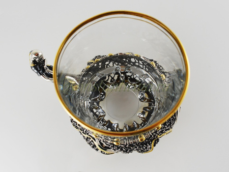 Серебряный подстаканник «Старик и невод»