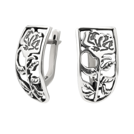 Серебряные серьги «Роуз»