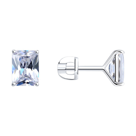 Серебряные серьги с фианитами