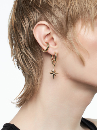 Моносерьга RUSHEV «Rose of sin» с позолотой