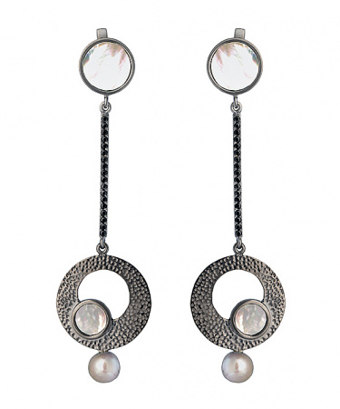 Серебряные серьги с перламутром