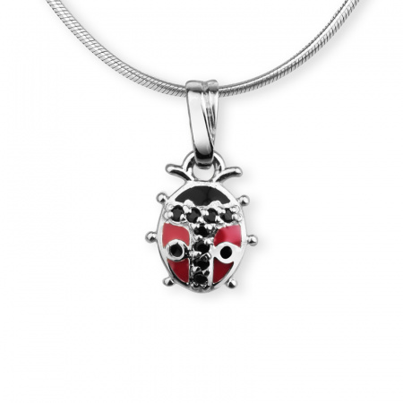 Подвеска «Божья коровка» с эмалью