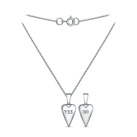 Серебряное колье «Сердце»