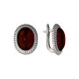 Серьги из серебра с янтарем