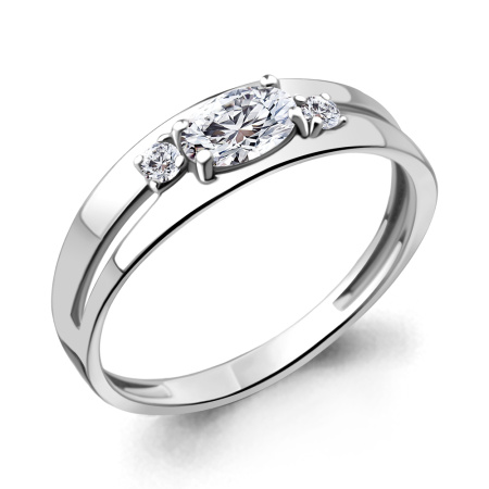 Серебряное кольцо с фианитами