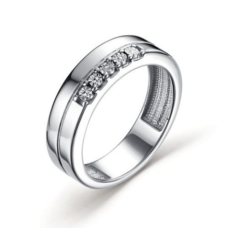Серебряное кольцо с бриллиантом