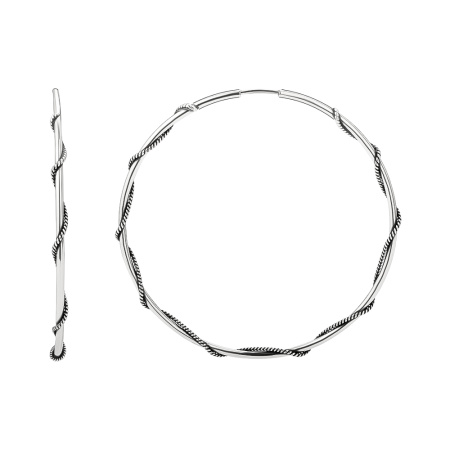 Серебряные серьги кольца