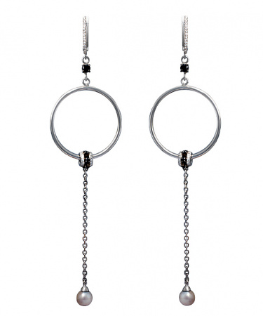 Серебряные серьги с жемчугом