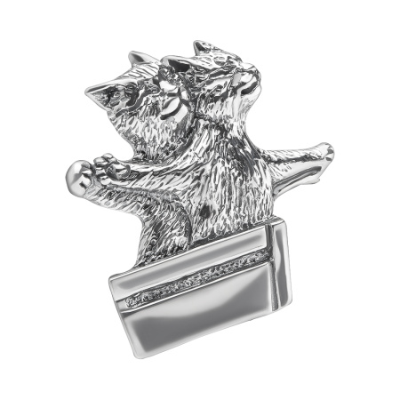 Серебряная брошь «Котаник»