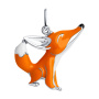 Серебряная подвеска с эмалью «Лисичка»