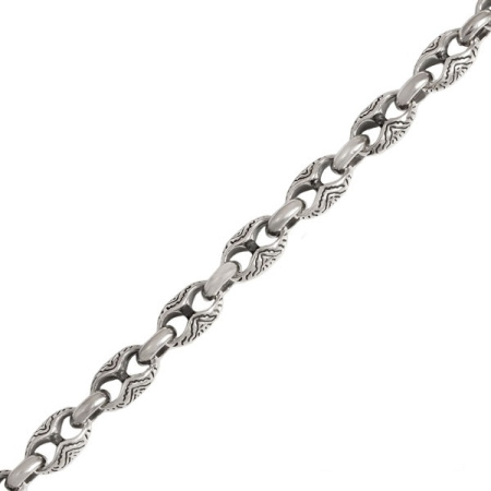 Серебряная цепь «Млечный Путь» с узором