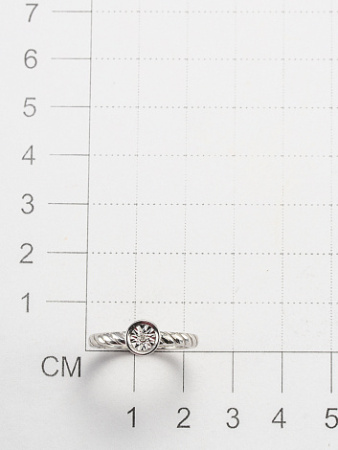 Кольцо из серебра с бриллиантом