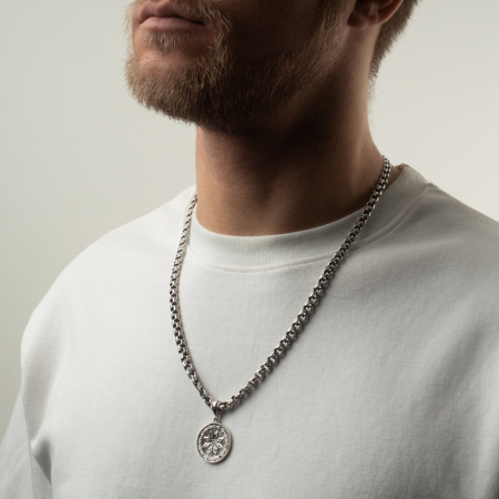 Серебряный оберег "Алатырь"