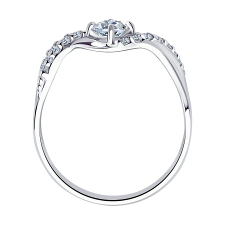 Серебряное кольцо с фианитами