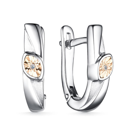 Серьги из серебра с бриллиантами