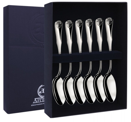 Серебряный набор «Визит» 6 чайных ложек