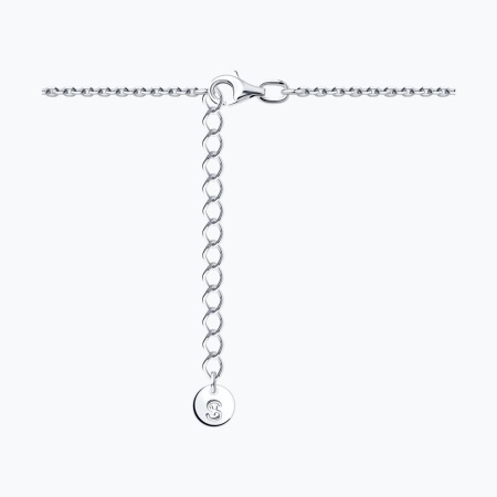 Колье из серебра с топазом и фианитами