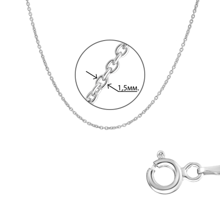 Цепь серебряная «Якорное»