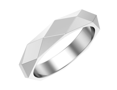 Серебряное кольцо обручальное