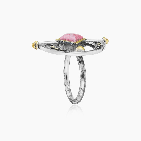 Серебряное кольцо с камнем тулит