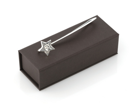 Серебряная закладка для книг «Нарком»