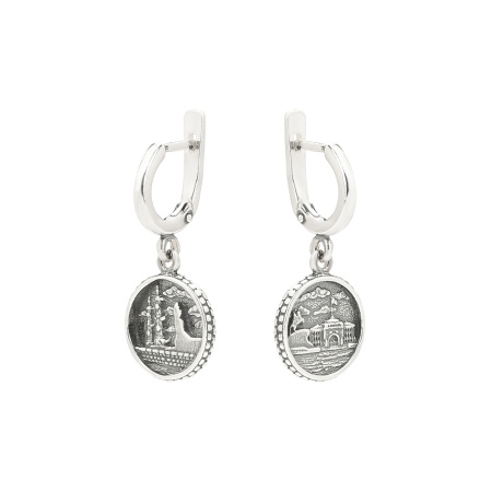 Серьги из серебра «Северная столица»