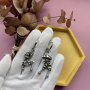 Серебряные серьги «Дискотека» Баба Яга с котом и Леший