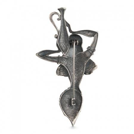 Серебряная брошь «Восточная красавица»