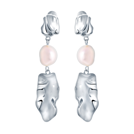 Серебряные серьги с жемчугом