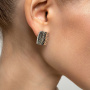 Серебряные серьги «Мозаика»